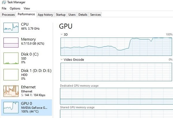 Why is my GPU at 100%?